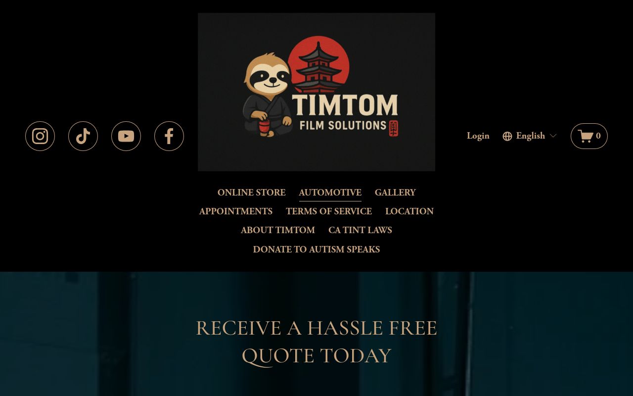 Homepage of TimTom Film Solutions's website