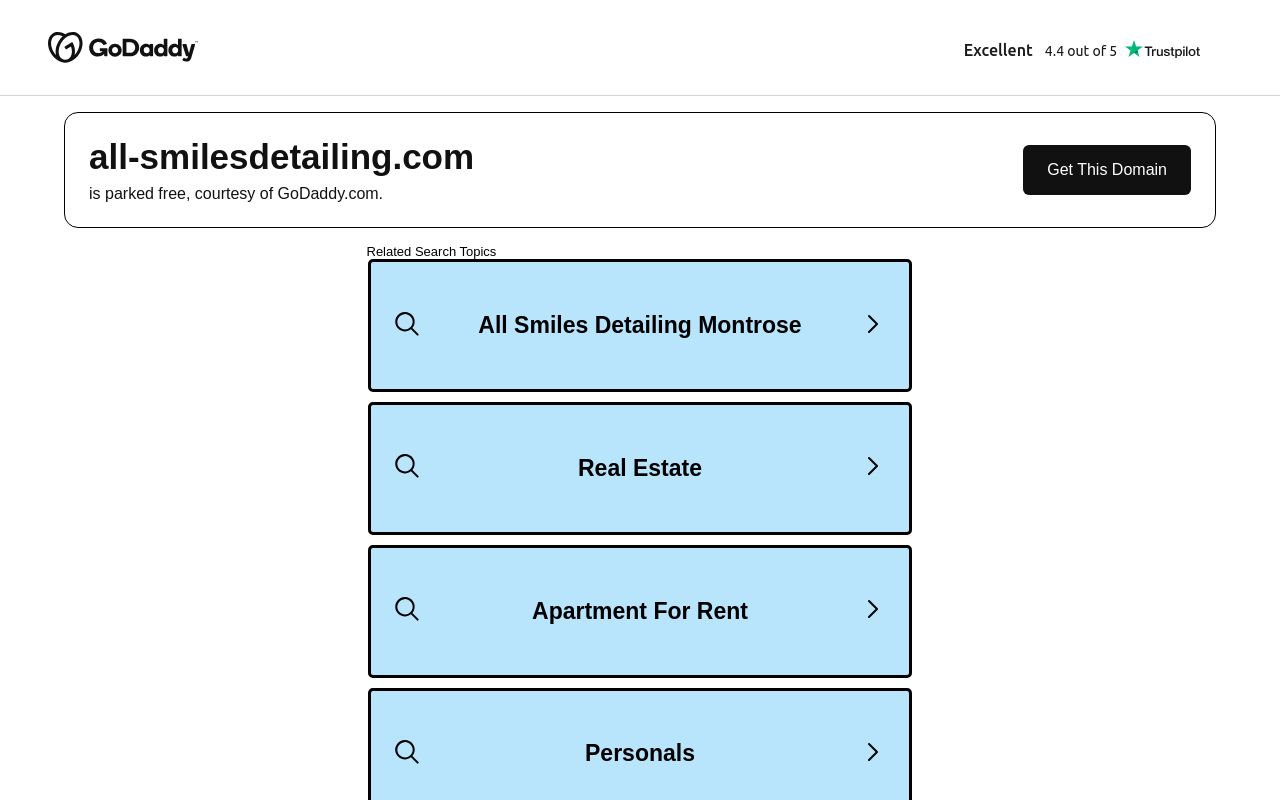 Homepage of All Smiles Detailing's website