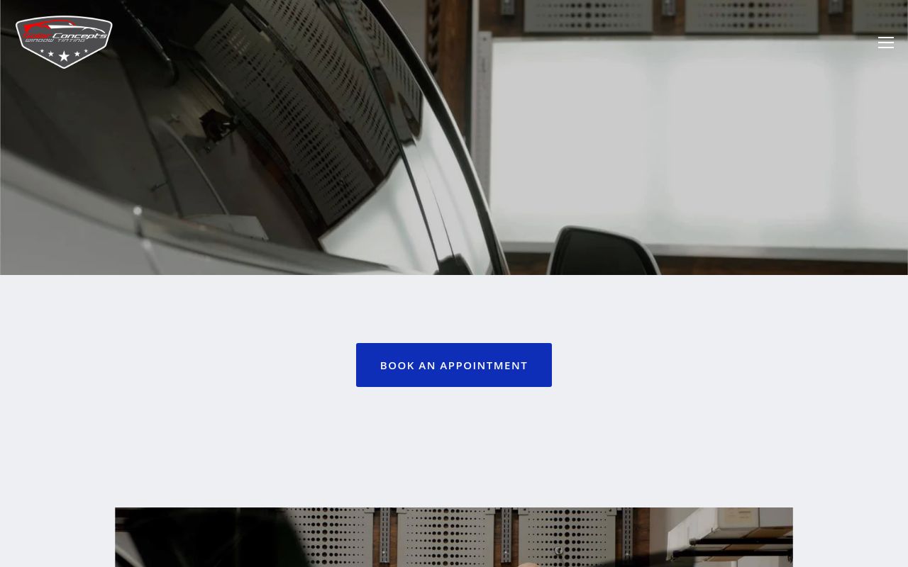 Homepage of Solar Concepts Window Tinting's website