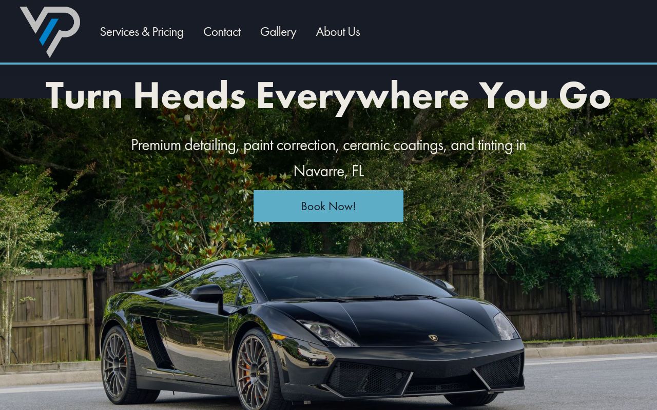 Homepage of Vehicle Image Perfection's website