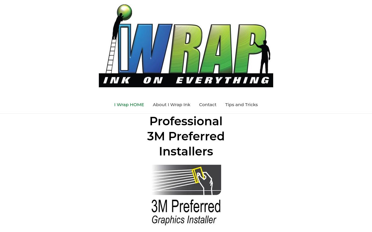 Homepage of I Wrap Ink's website