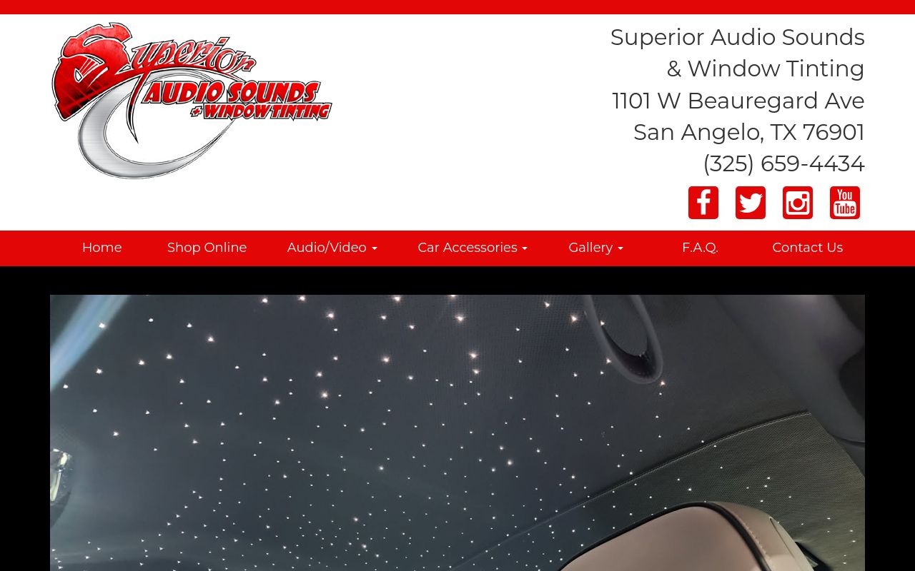 Homepage of Superior Audio Sounds's website