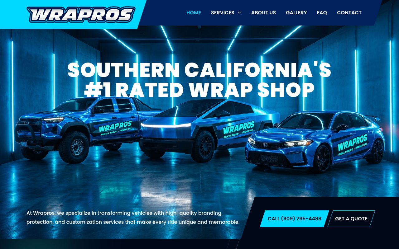 Homepage of Wrapros's website