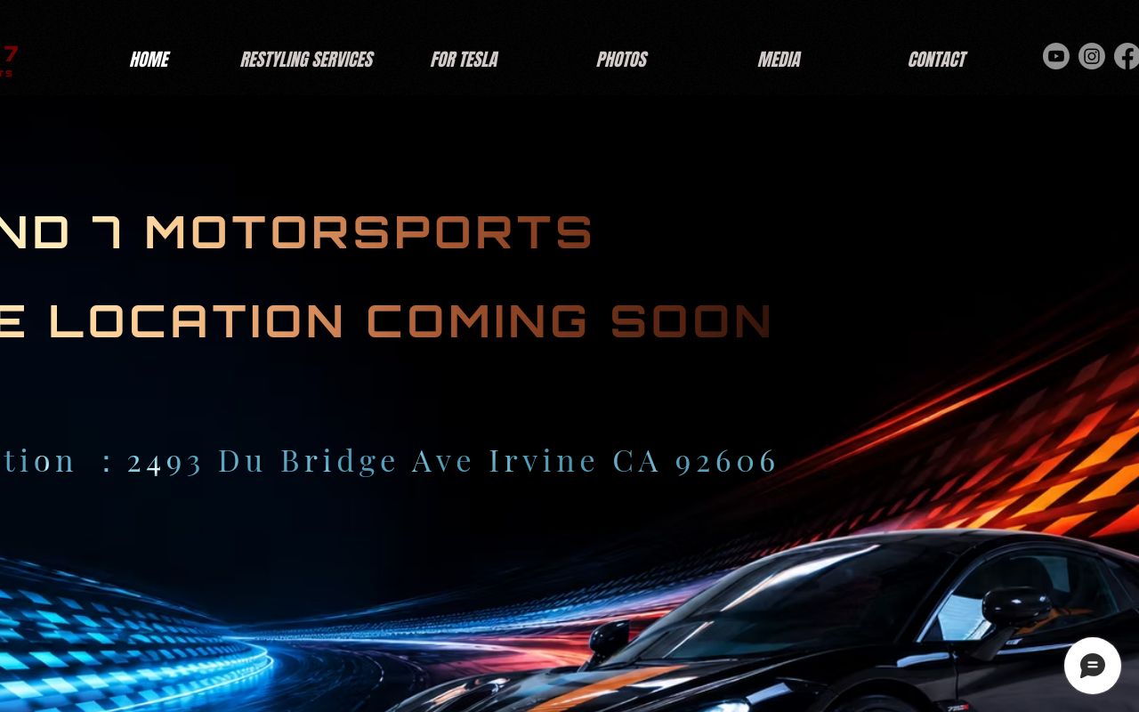 Homepage of Legend 7 Motorsports's website