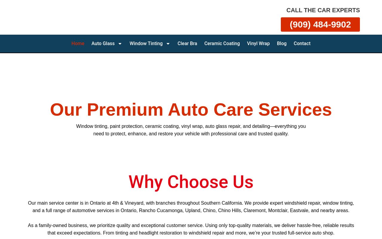 Homepage of Crack Windshield Repair & Window Tinting's website