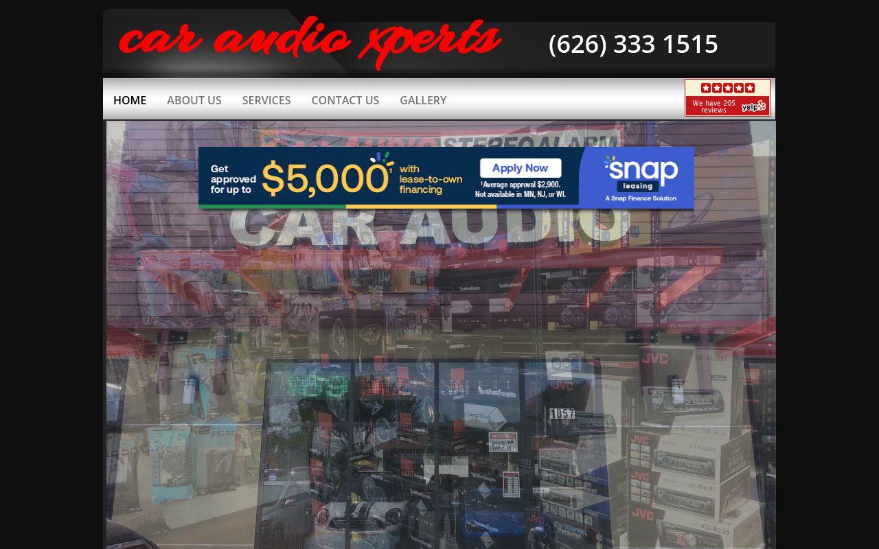 Homepage of Car Audio Xperts's website