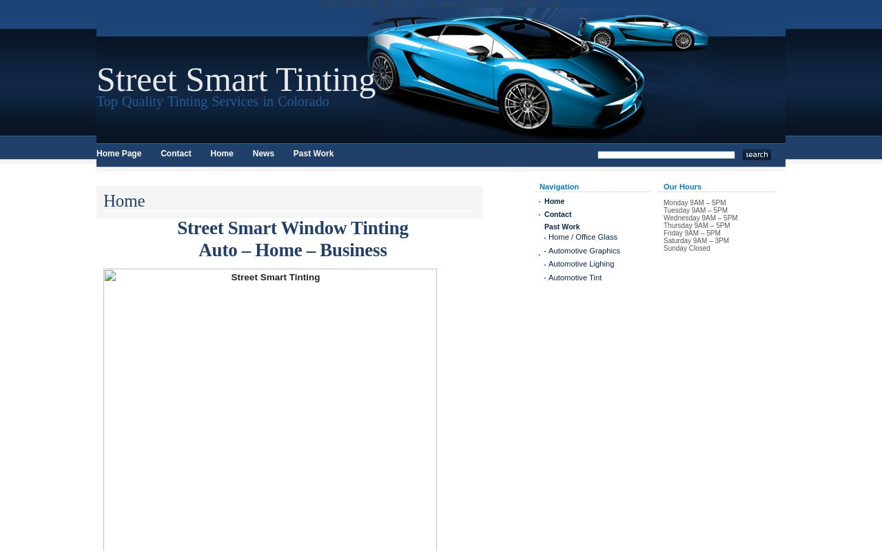Homepage of Street Smart's website