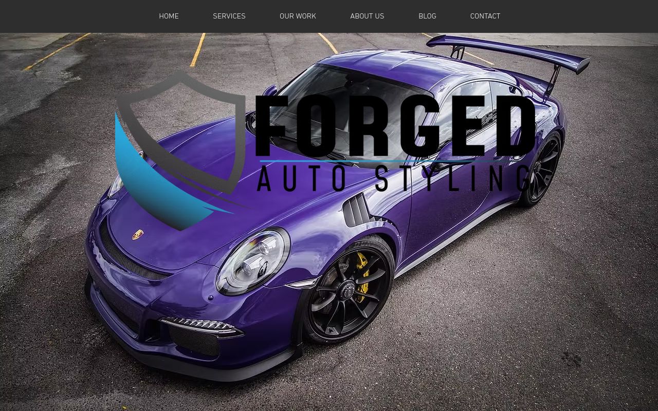Homepage of Forged Auto Styling's website