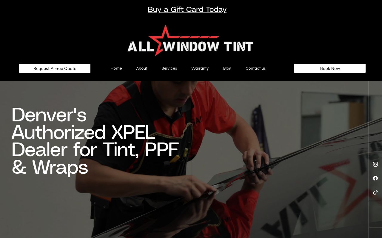 Homepage of All Star Window Tint 4:13's website