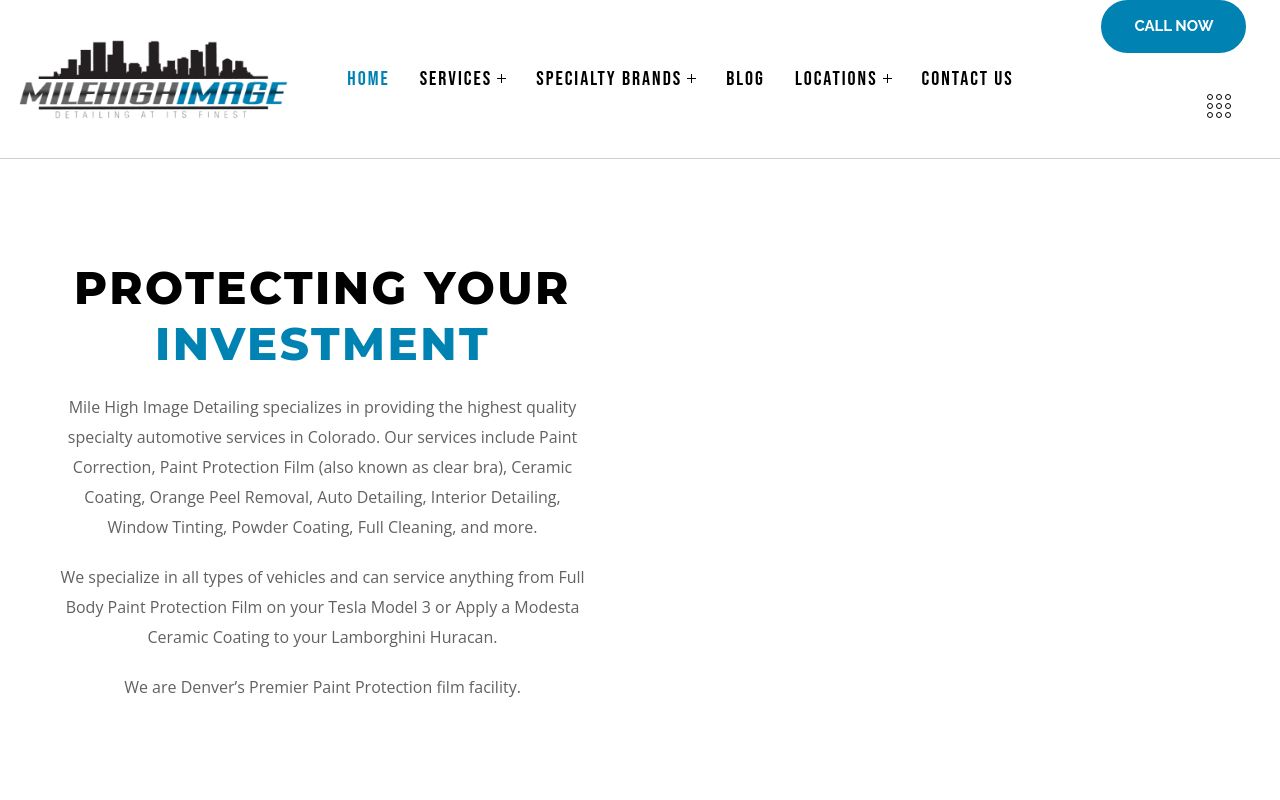 Homepage of Mile High Image's website