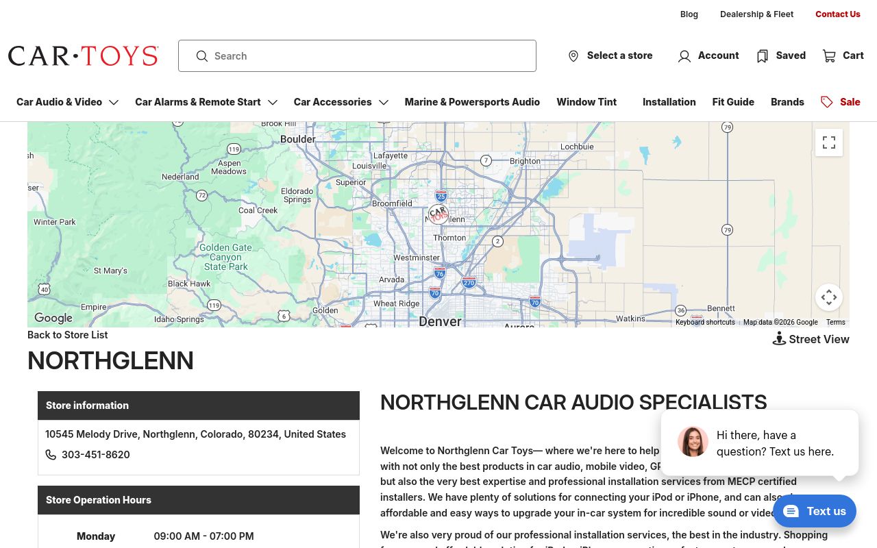 Homepage of Car Toys's website