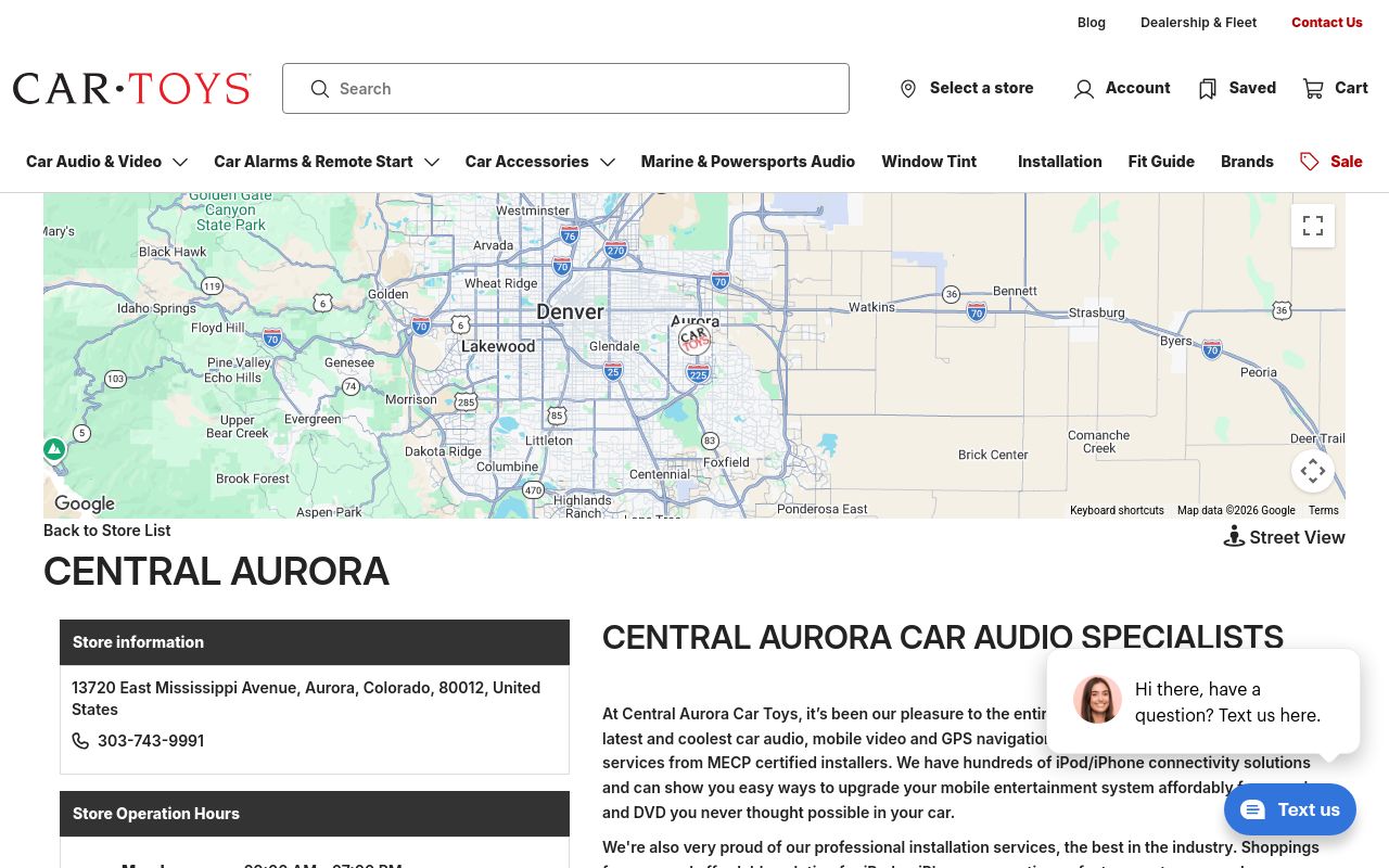 Homepage of Car Toys's website