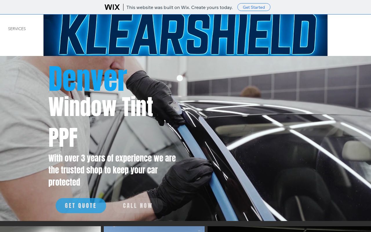 Homepage of KlearShield LLC's website