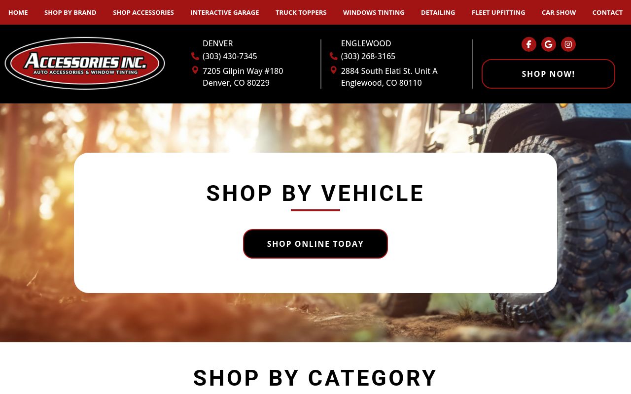 Homepage of Accessories Inc's website