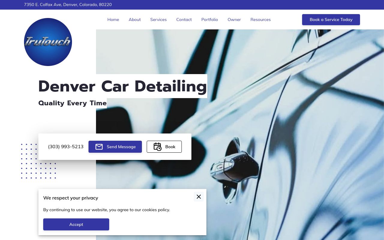 Homepage of TruTouch llc's website