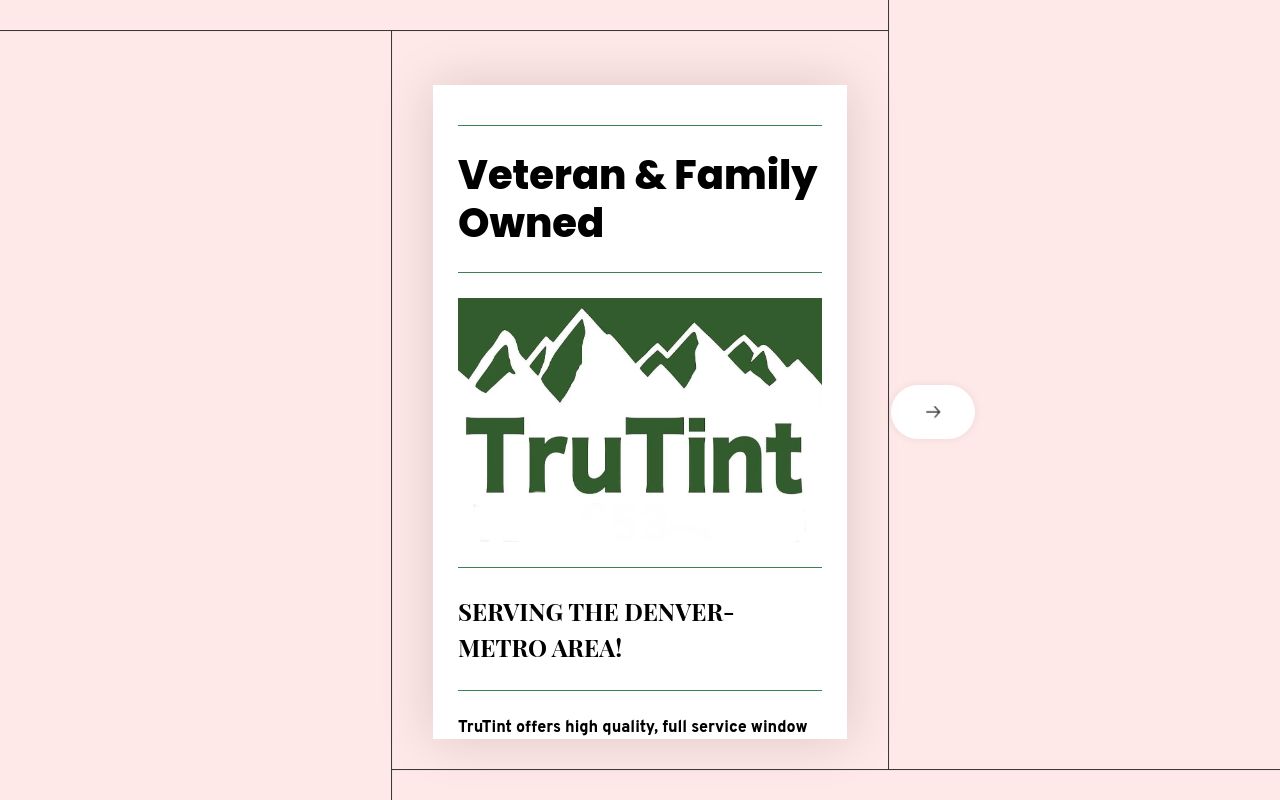 Homepage of TruTint Mobile's website