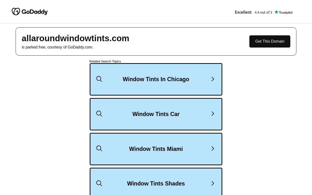 Homepage of All Around Window Tints's website