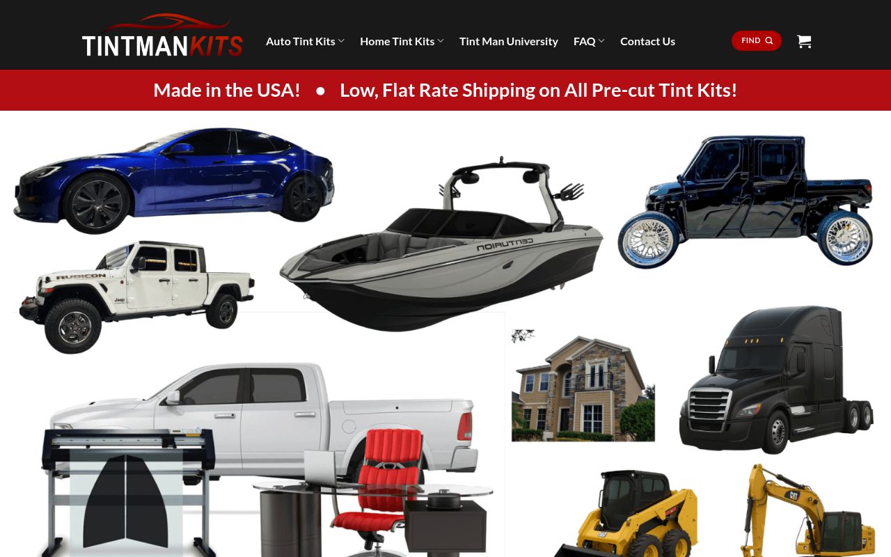 Homepage of The Tint Man's website