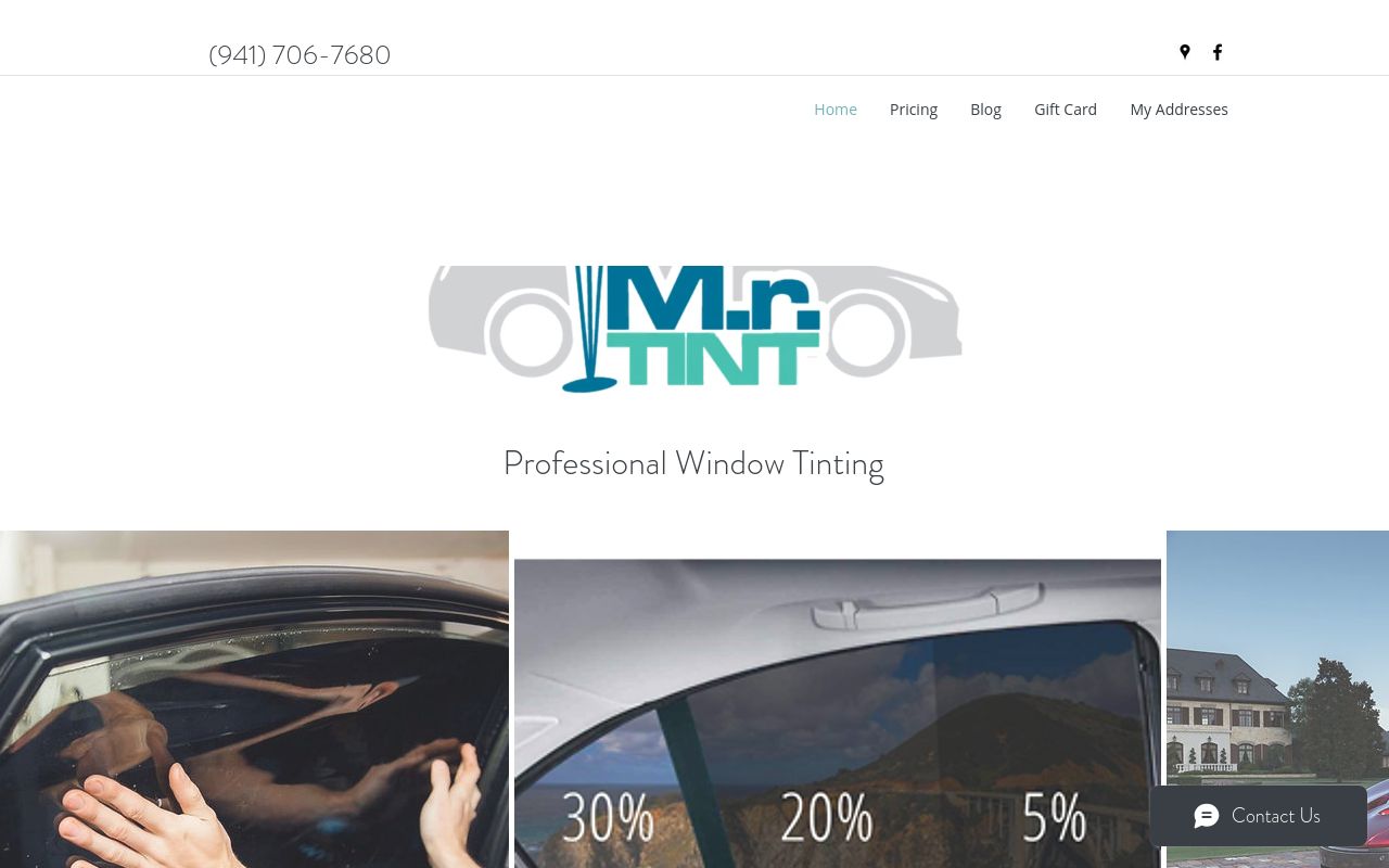Homepage of M.R. Tint's website