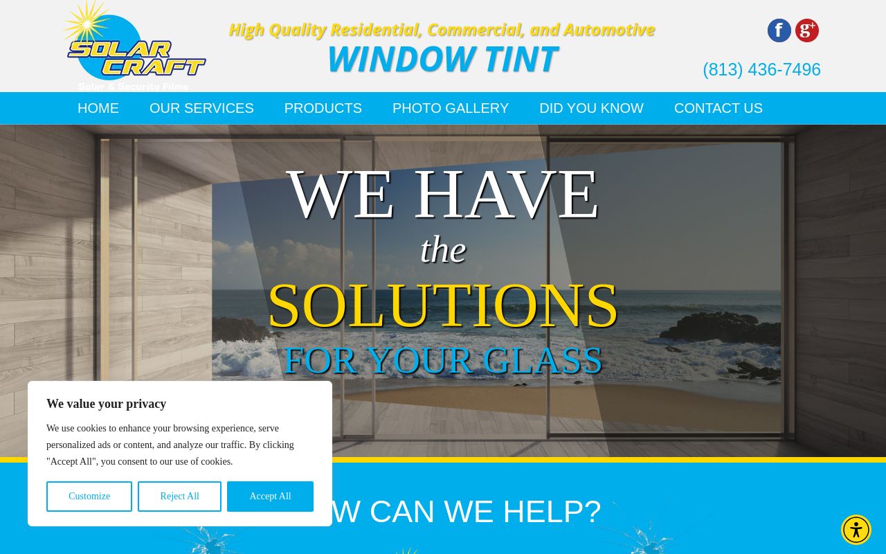 Homepage of SolarCraft Films's website