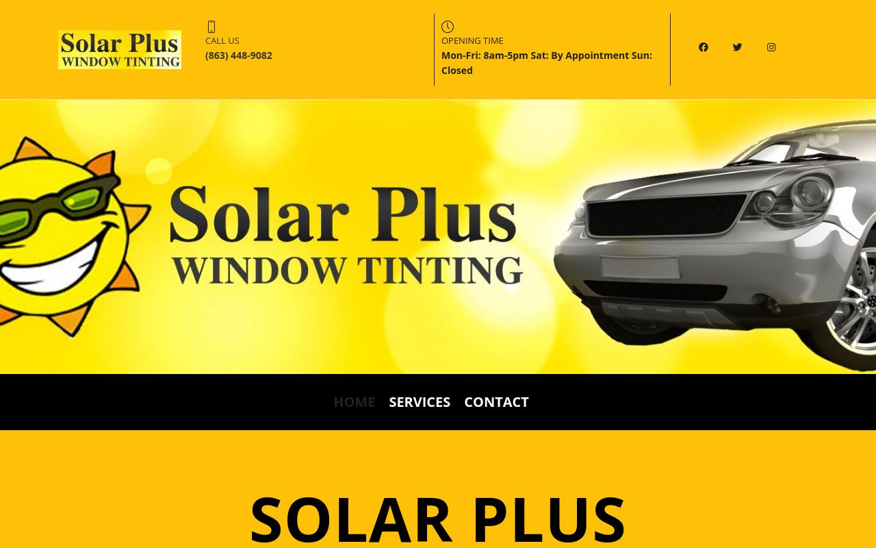 Homepage of Solar Plus's website