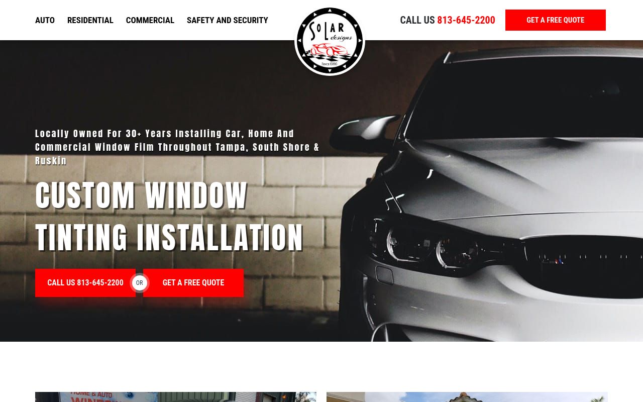 Homepage of Solar Designs, Inc.'s website