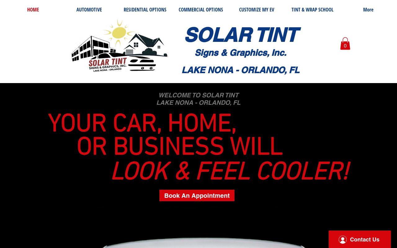 Homepage of Solar Tint Signs & Graphics Inc - Window Tinting Orlando | Paint Protection Orlando | Vehicle Wrapping Orlando's website
