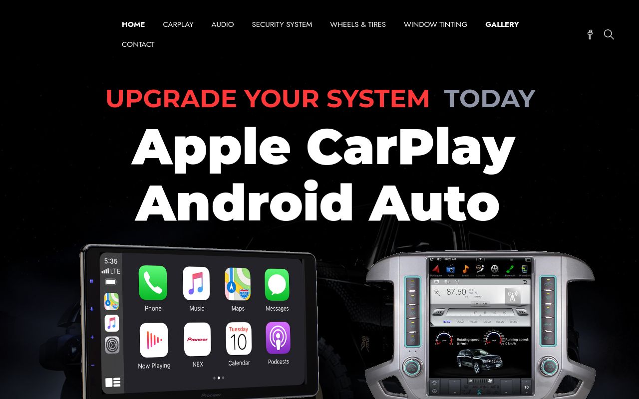 Homepage of Audio Zone's website