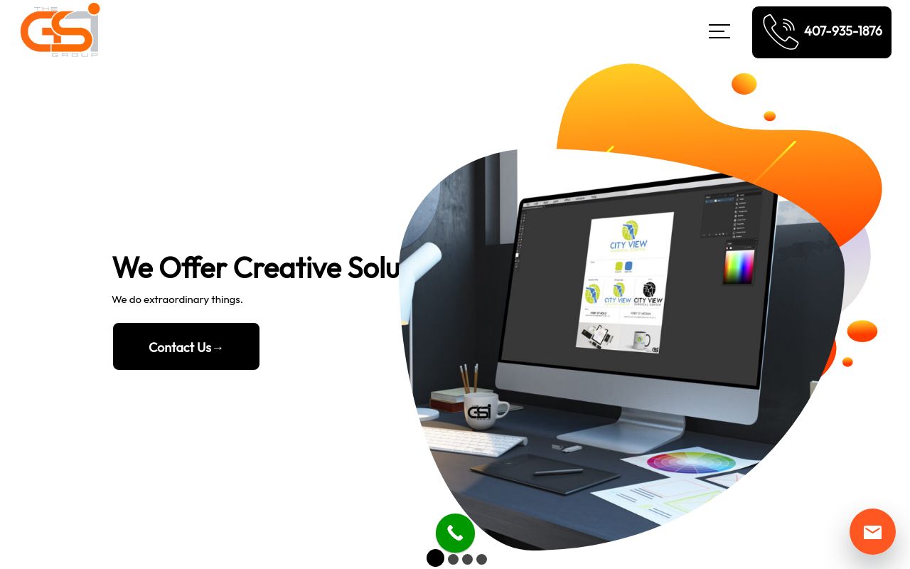 Homepage of The GSI Group Signs & Print's website