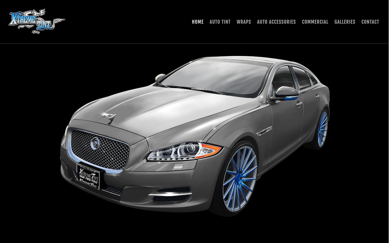 Homepage of Xtreme Tint Inc's website
