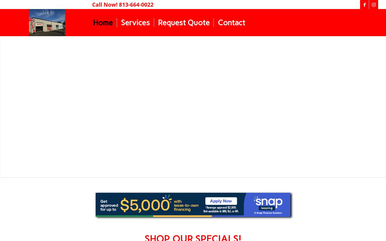 Homepage of Precision Car Audio and Window Tint's website