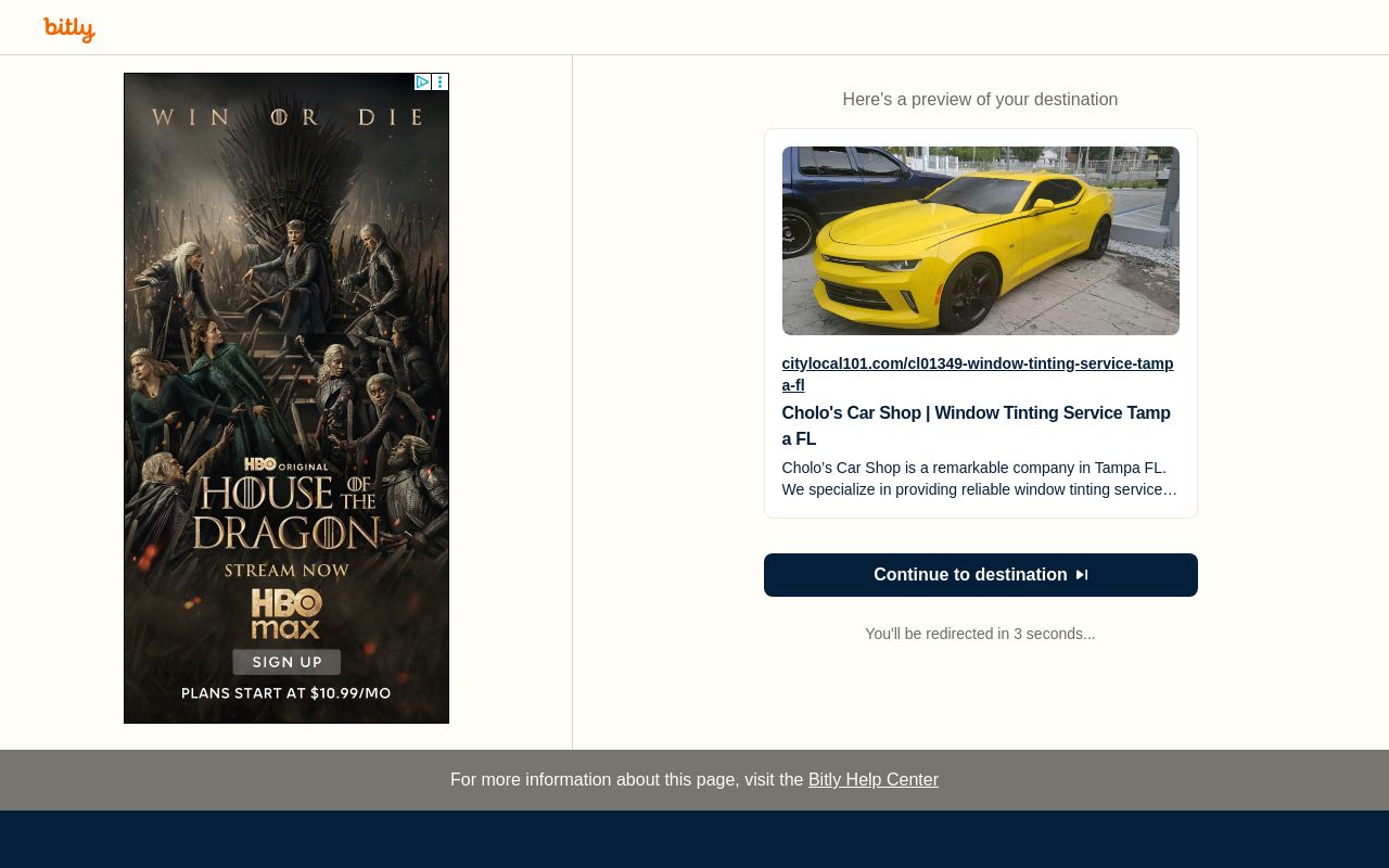 Homepage of CHOLO'S CAR SHOP - Window Tinting's website