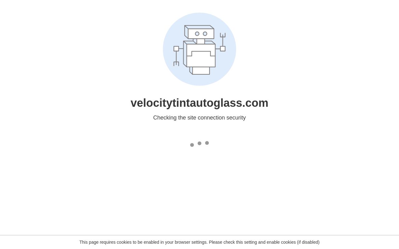 Homepage of Velocity Tint & Auto Glass's website