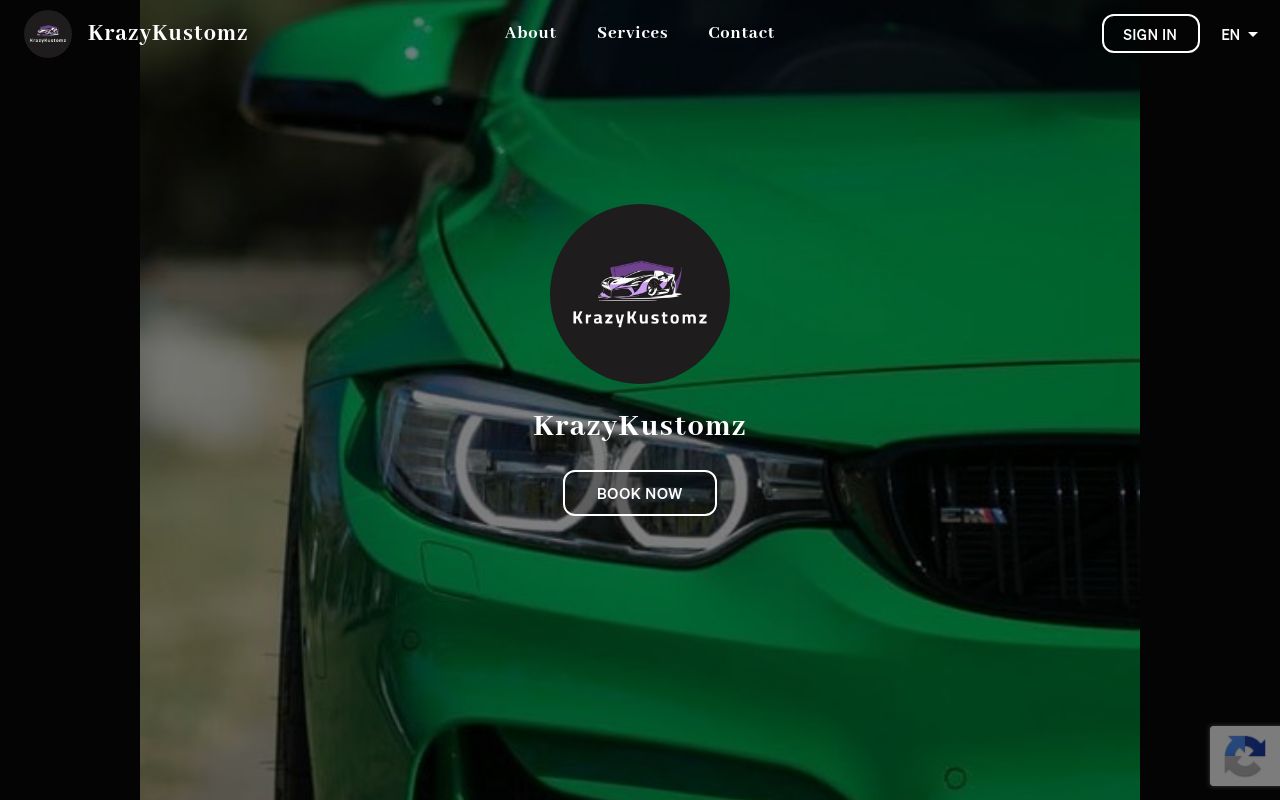 Homepage of KrazyKustomz's website