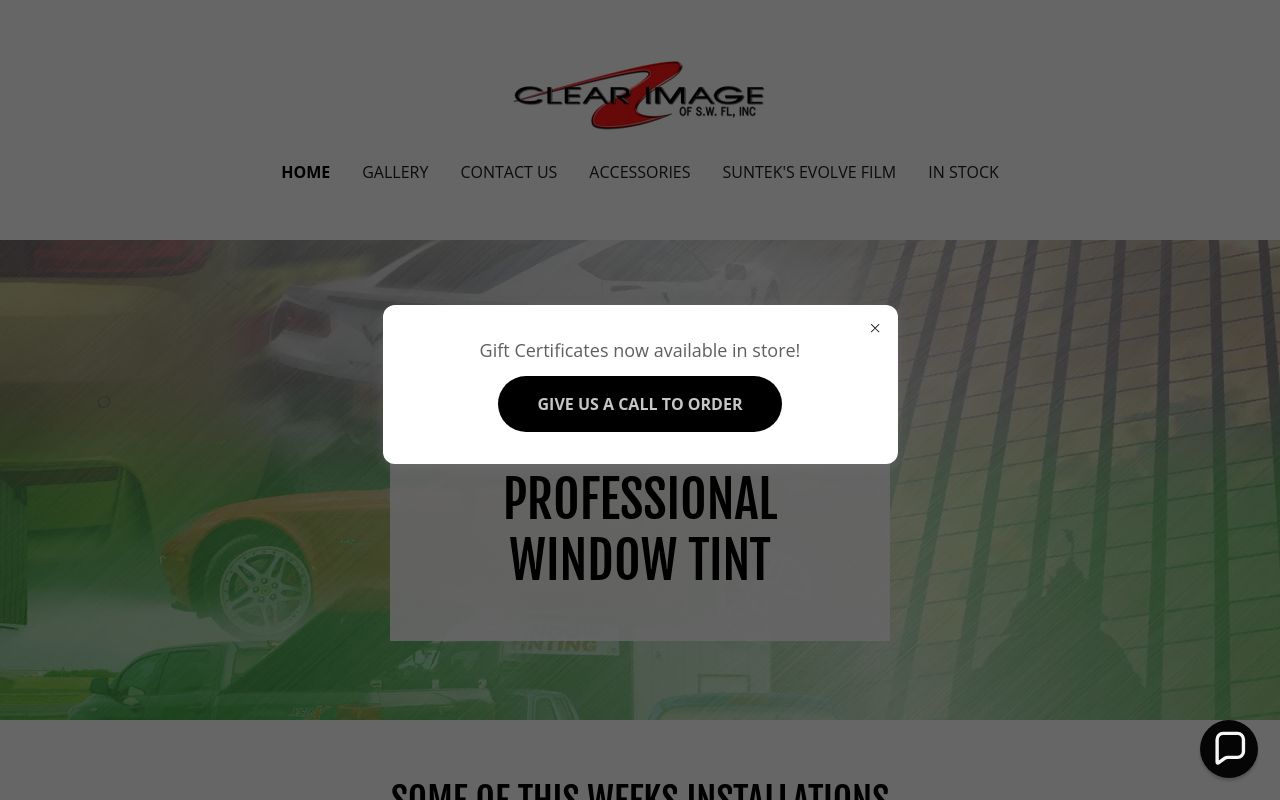 Homepage of Clear Image of SW-FL Inc's website