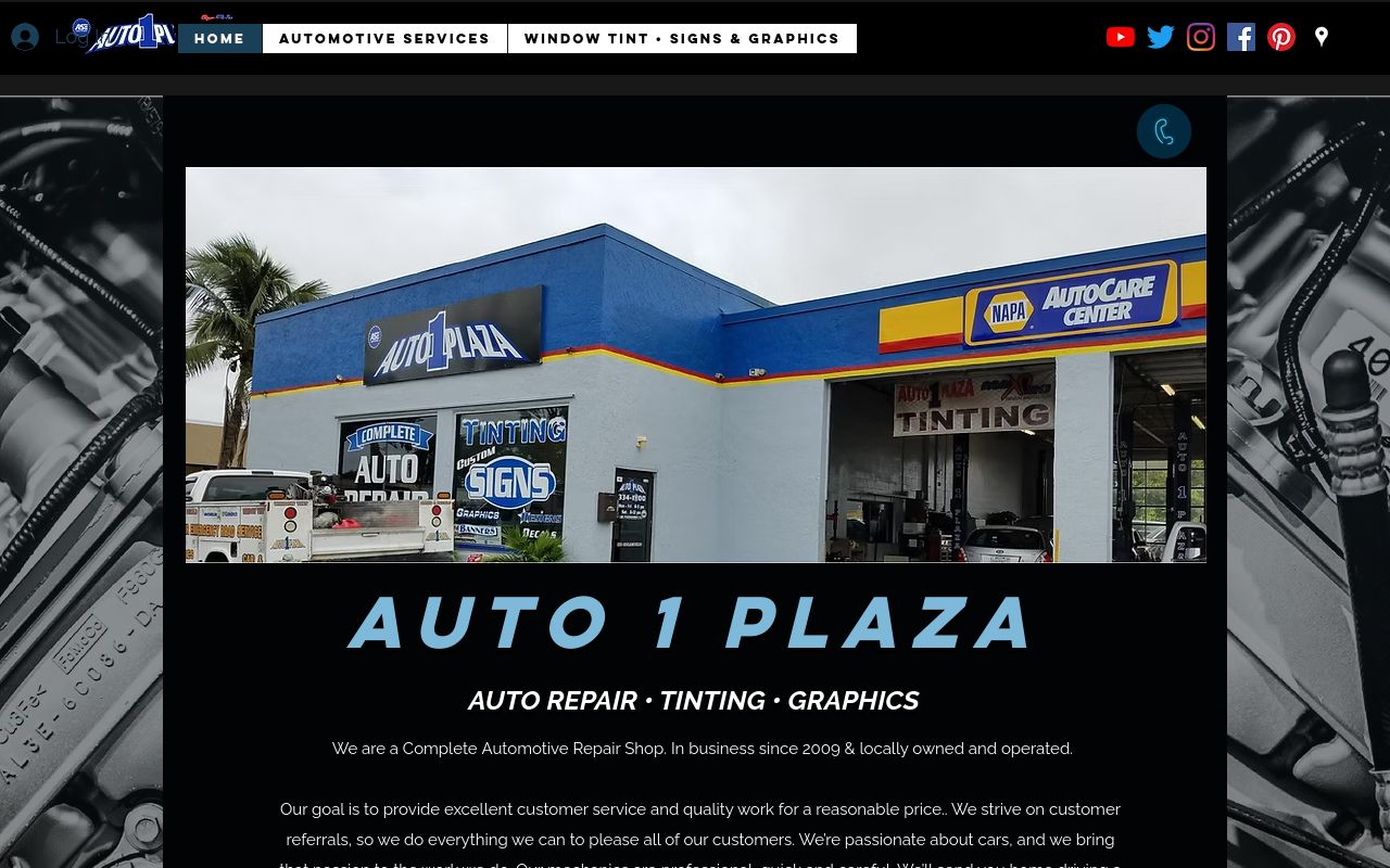 Homepage of Auto 1 Plaza's website