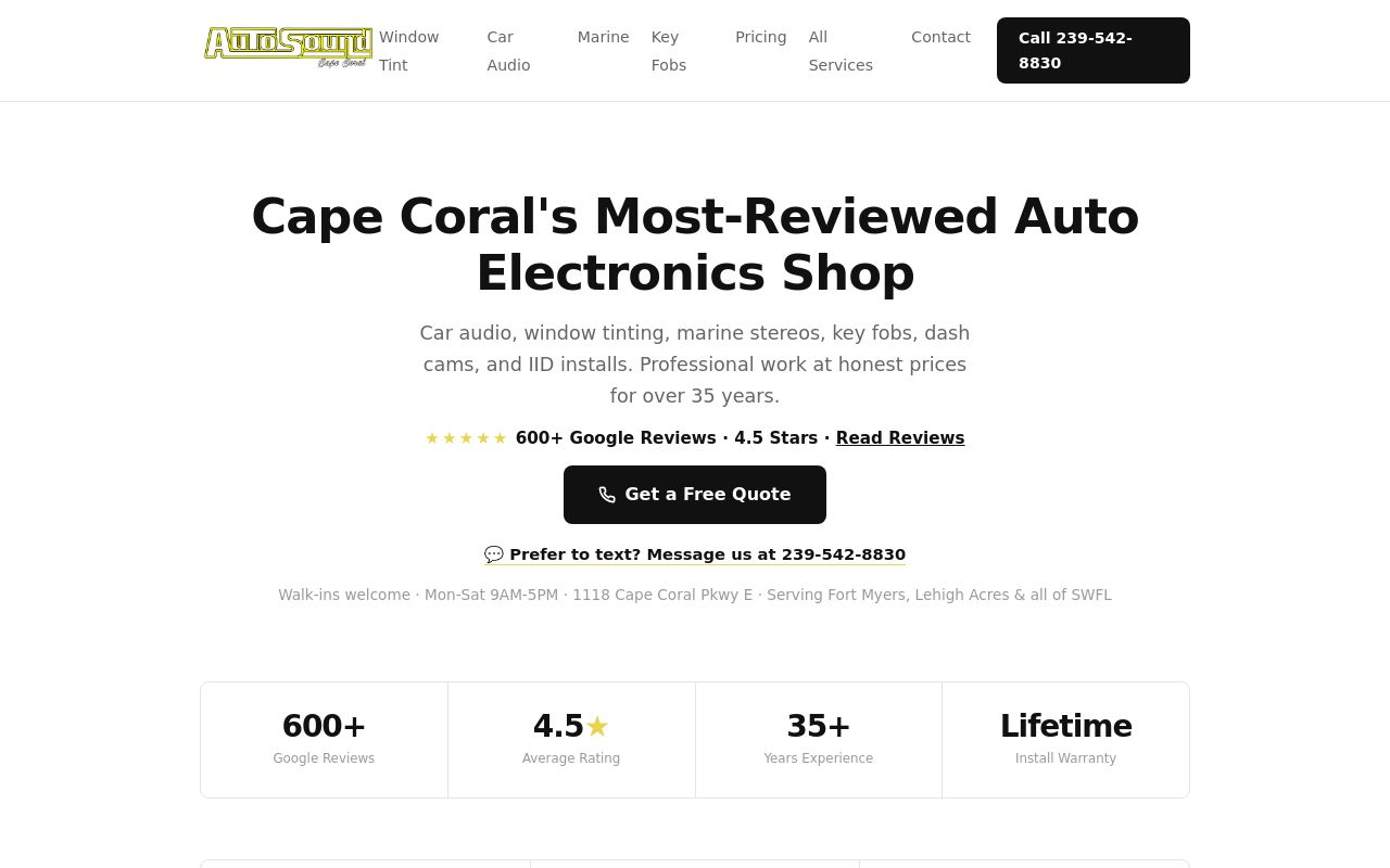 Homepage of Car Stereo Specialists's website