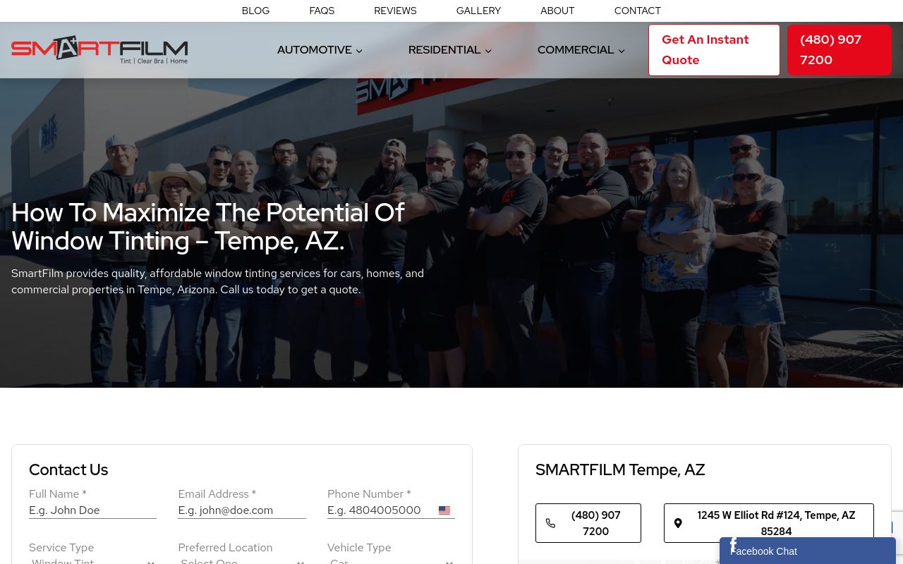 Homepage of SmartFilm's website