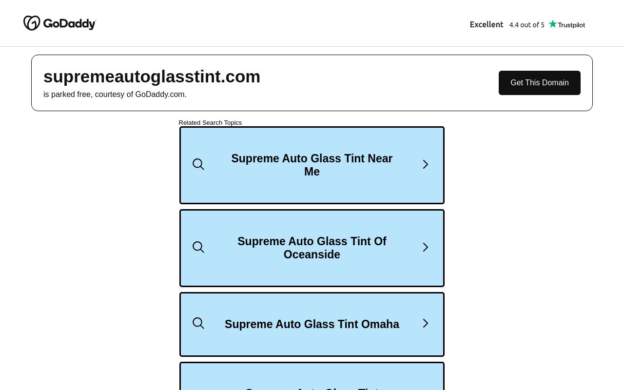 Homepage of Supreme Auto Glass's website