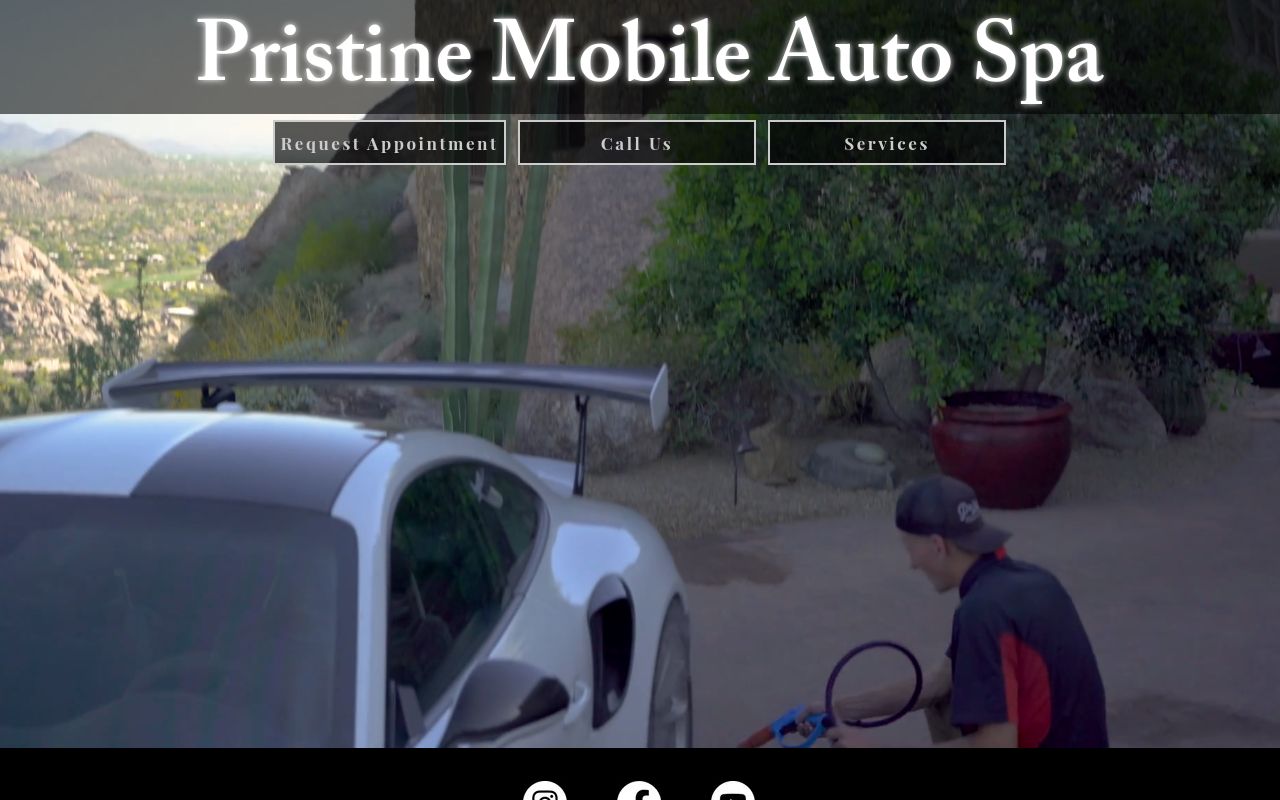 Homepage of Pristine Mobile Auto Spa LLC Mobile Detailing - Ceramic Coatings's website