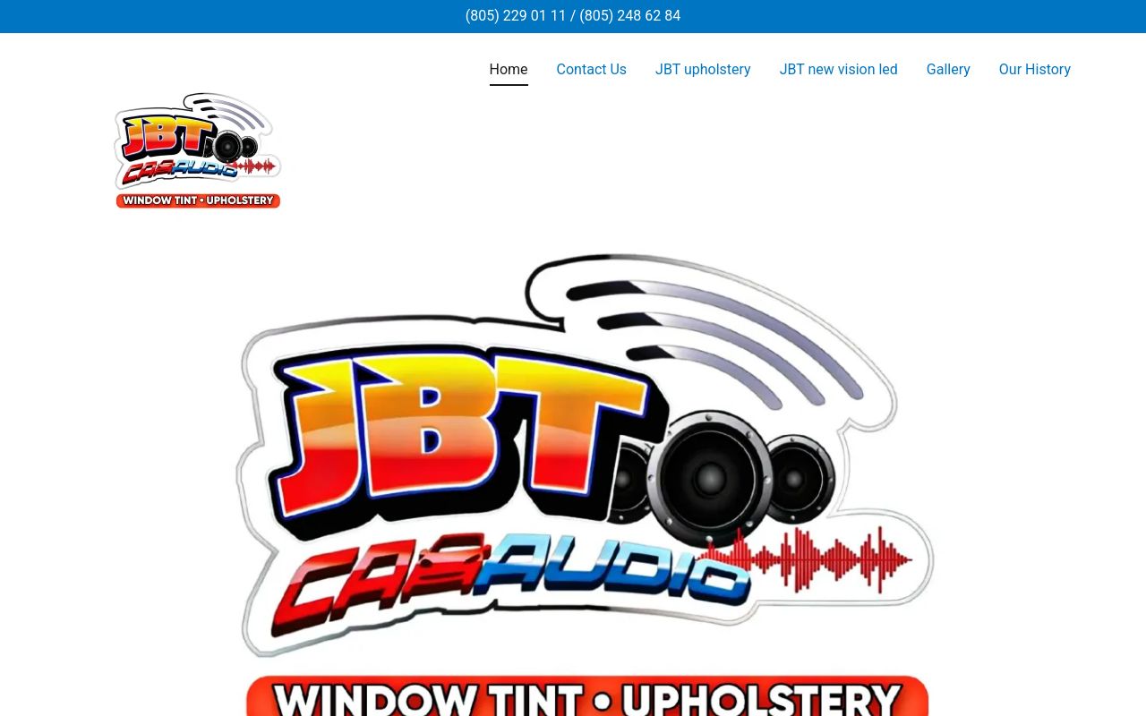 Homepage of JBT CAR AUDIO's website