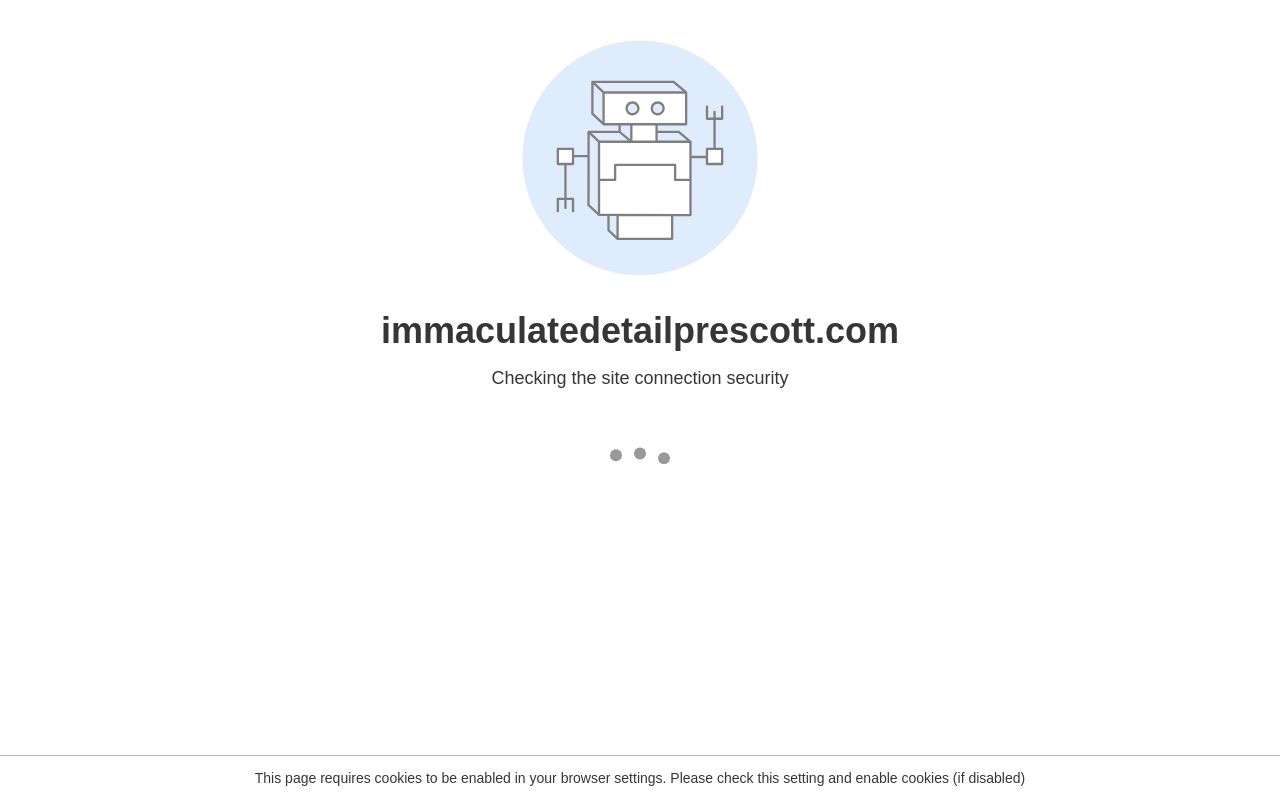 Homepage of Immaculate Detail's website