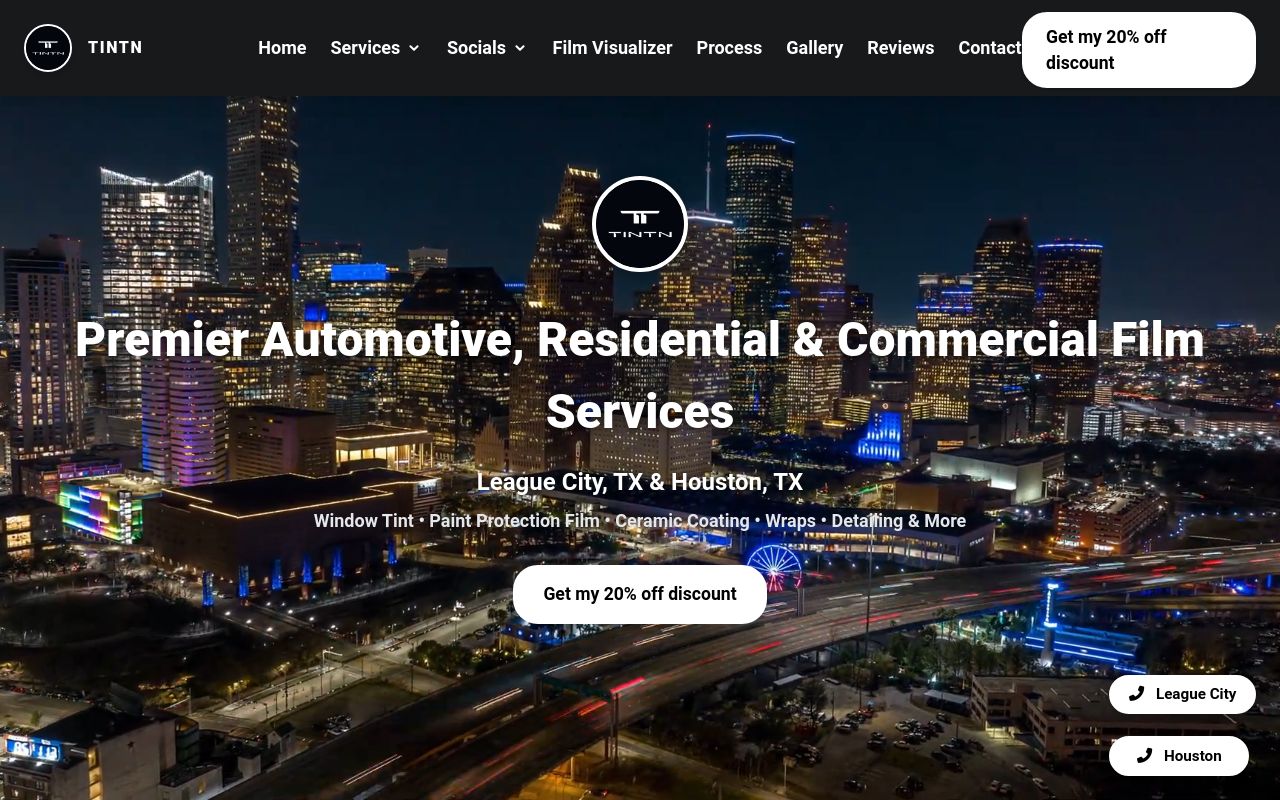 Homepage of TINTN's website