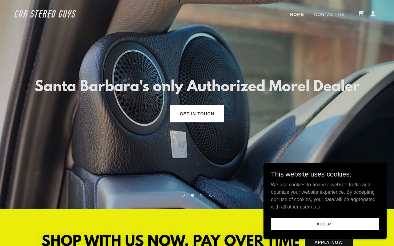 Homepage of Car Stereo Guys & Window Tint - Santa Barbara's website
