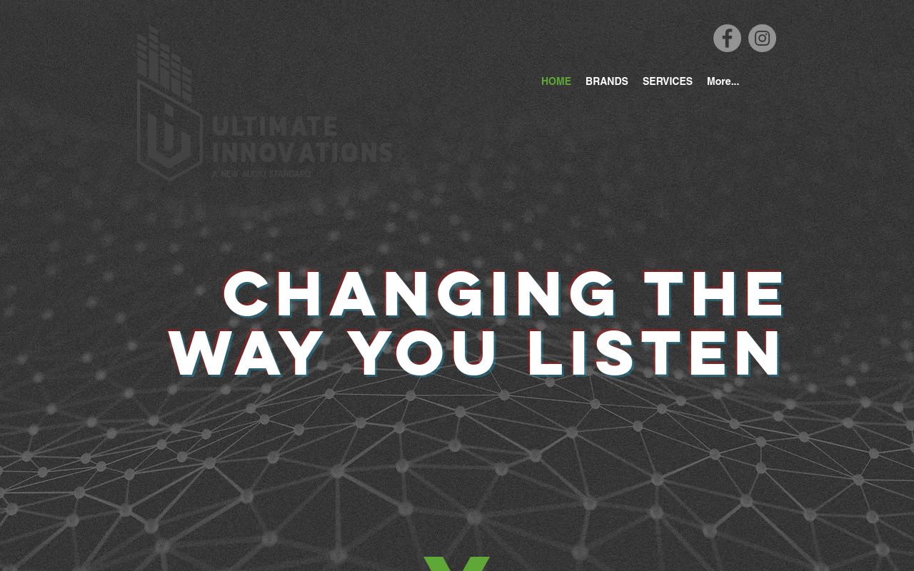 Homepage of Ultimate Innovations's website