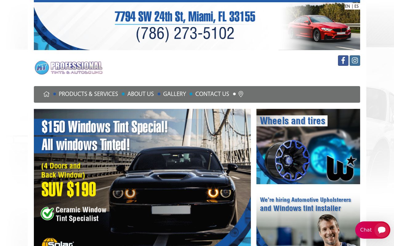 Homepage of Mt Professional's website