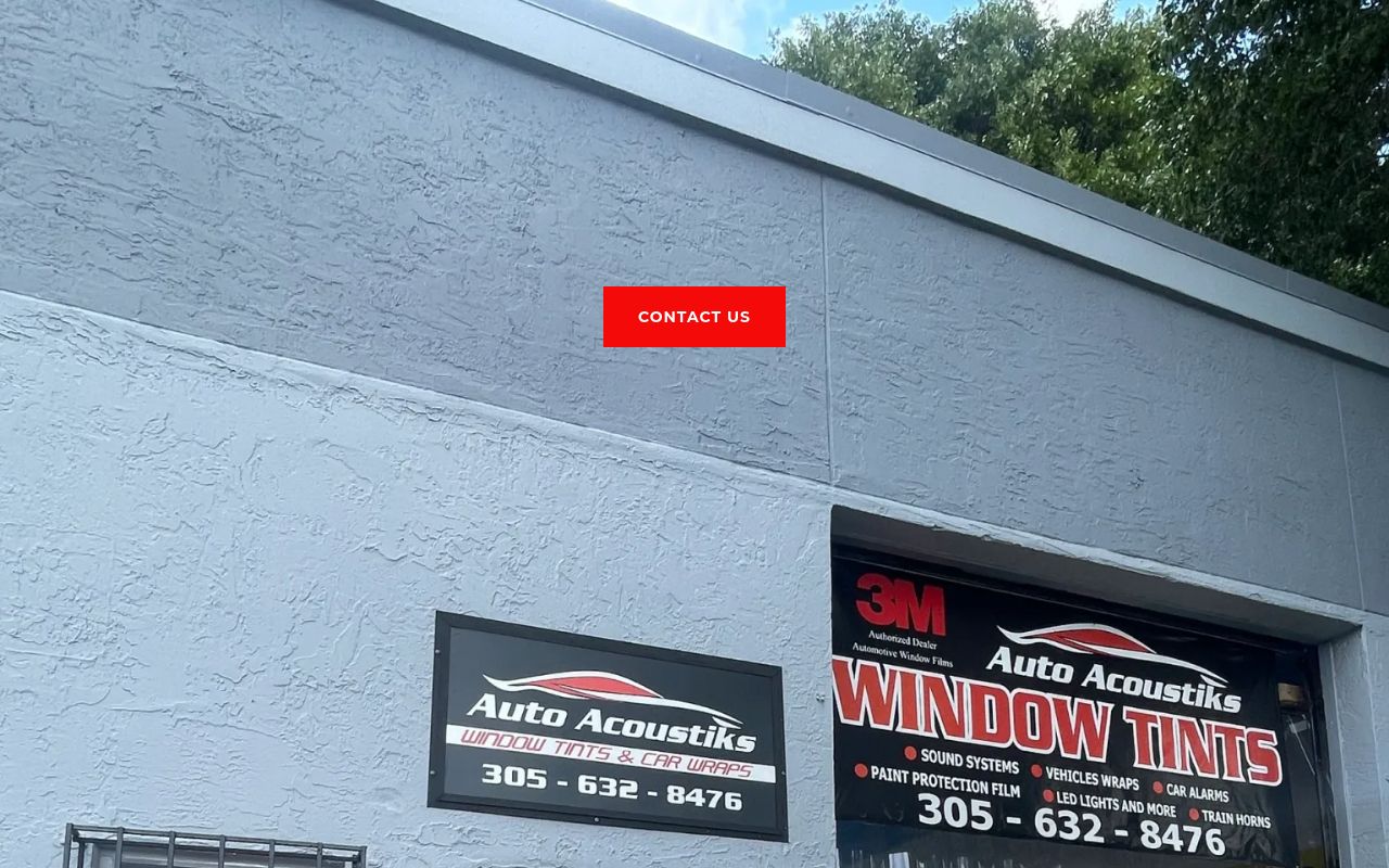 Homepage of AUTO ACOUSTIKS WINDOW TINTS . 3M AUTHORIZED DEALER's website