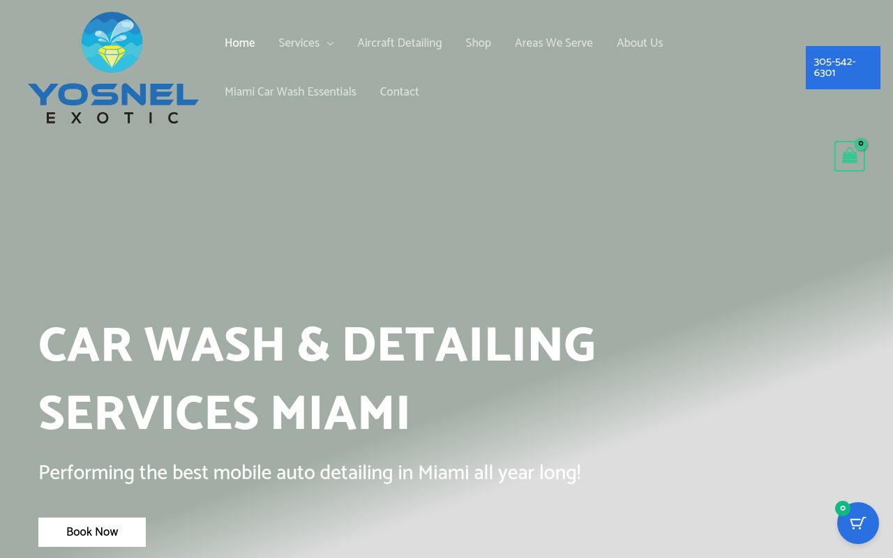 Homepage of Yosnel Exotic Paint Correction Car Detailing's website