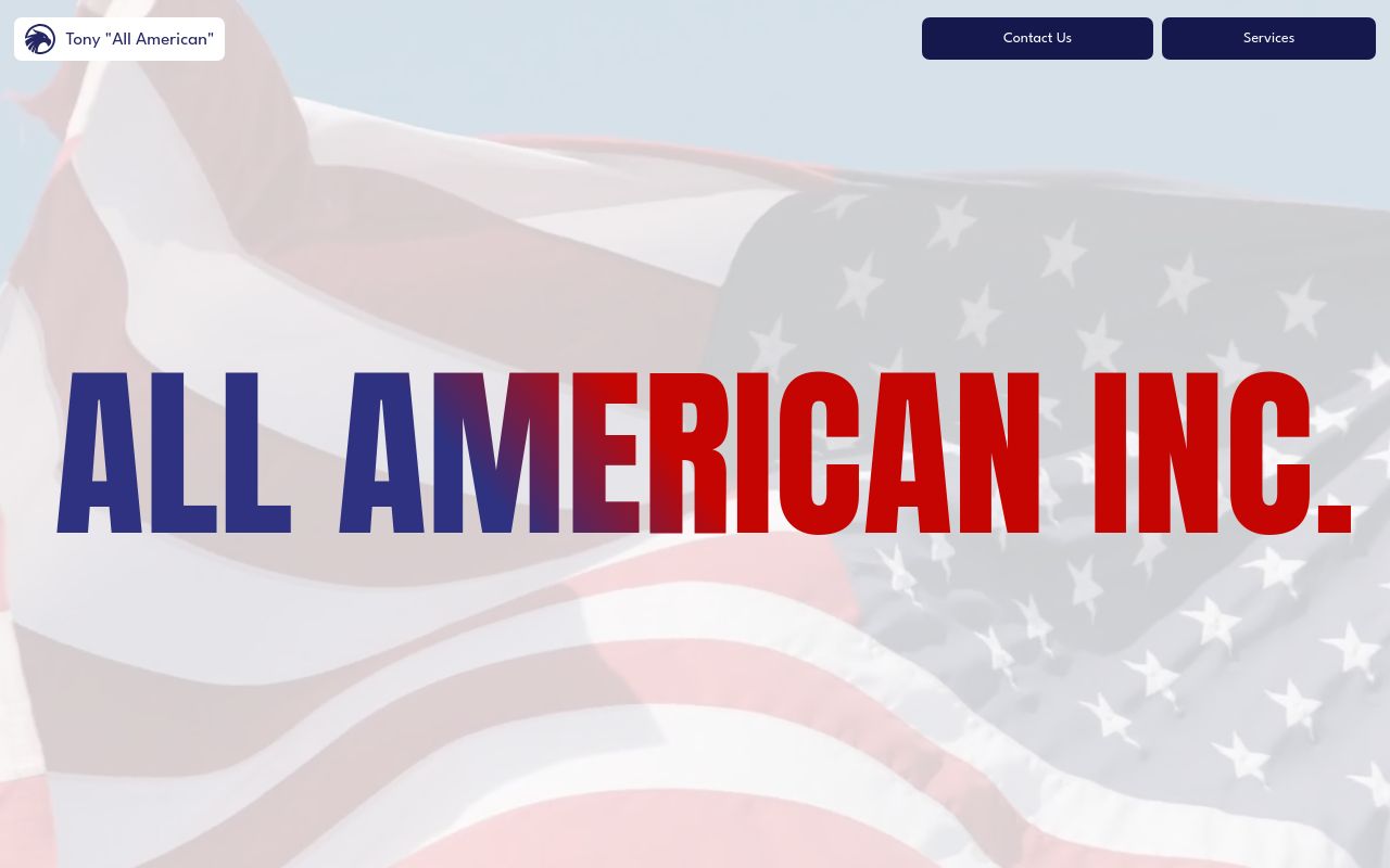 Homepage of ALL AMERICAN GLASS TINTING INC's website