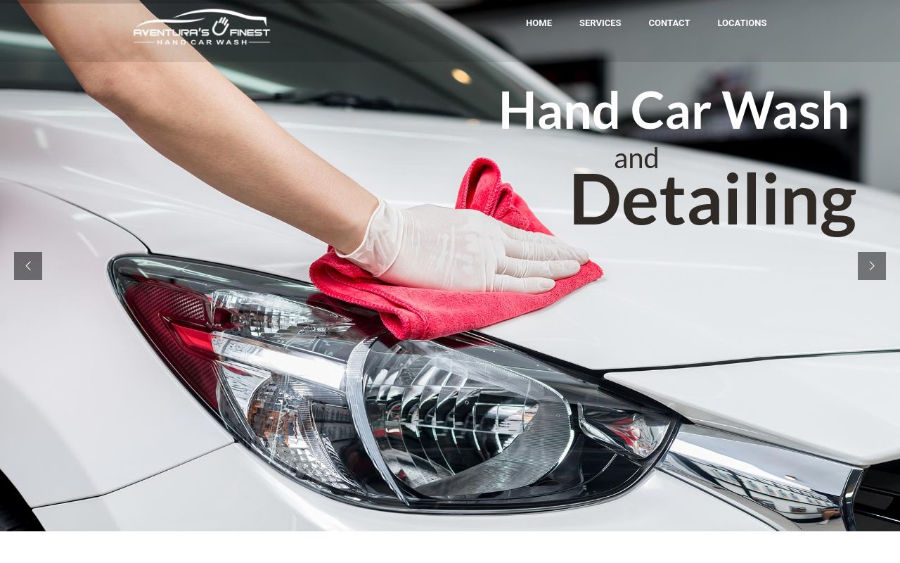 Homepage of Harbour Center's Finest Hand Car Wash's website